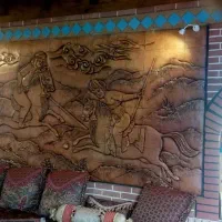 نقش برجسته سفالی|صنایع دستی و سایر لوازم تزئینی|کرج, دهقان ویلا|دیوار