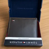 کیف پول چرمی اورجینال Tommy Hilfiger قهوه‌ای