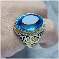 بلو توپاز سوییس رکاب حرفه ای نقره عیار ۹۵|بدلیجات|تهران, آسمان|دیوار