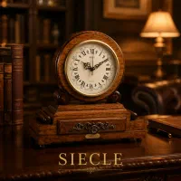 ساعت چوبی رومیزی شومینه ای وارداتی برند SIECLE