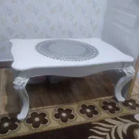میز جلو مبلی سفید سبک