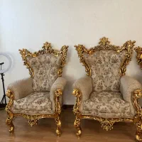 دو عدد مبل تک نفره سلطنتی چوب راش