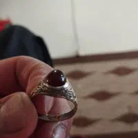 فروش انگشترعقیق کبودی رکاب نقره