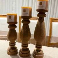 شمعدان چوبی سه عددی