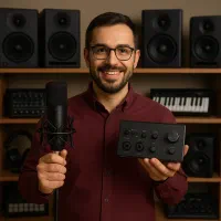 فروشنده لوازم استودیو (کارت صدا میکروفون اسپیکر)