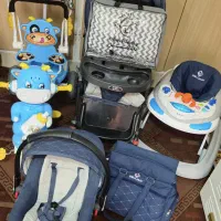 ست کالسکه دلیجان  همراه با دوچرخه و تاب کودک