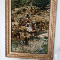 تابلو فرش کوچ عشایر بافت تبریز|تابلو فرش|تهران, سوهانک|دیوار