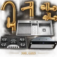 هود توکار گاز رومیزی سینک و شیرالات
