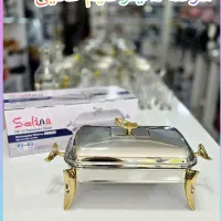 سرویس سوفله خوری فلیم استیل نگین طلایی