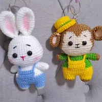 عروسک میمون و خرگوش بامزه