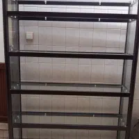 ویترین تمام شیشه و فلز 6 طبقه عالی