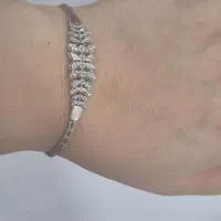 دستبند قفلی طلا سفید