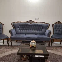 مبلمان ۹ نفره چوب گردو|مبلمان خانگی و میز عسلی|شاهدشهر, |دیوار
