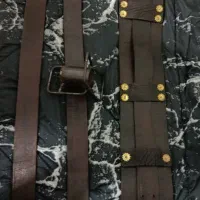 هیکلی محرم چرم گاومیش کمربند علامت