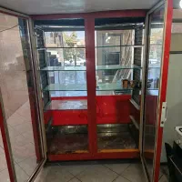 یخچال ویترینی دو درب بزرگ سوپری و رستور