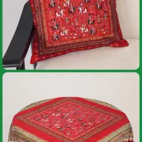 کاور کوسن و رومیزی مخمل طرح بزم بهرام