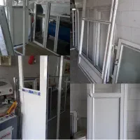 درب آلومینیوم توری پلیسه ای. دوجداره . پنجره|مصالح و تجهیزات ساختمان|یزد, |دیوار