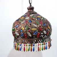 لوستر سقفی رنگی