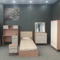 تخت تکنفره نوجوان، میز تحریر، سرویس نوجوان|تخت و سرویس خواب|تهران, شهید رجایی|دیوار