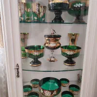 اگرمن اصل چک بوهمیا رنگ سبز زمردی کمیاب جهزیه
