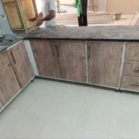 کابینت فلزی رنگ کورهای در حد نو