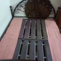 تخت خواب دو نفره فلزی|تخت و سرویس خواب|مبارکه, |دیوار