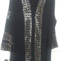 مانتو مشکی رنگ بلند سایز بزرگ خارجی