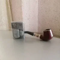 پیب فرانسوی وفندک برنزی اصل