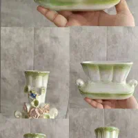 گلدان سرامیکی گل برجسته