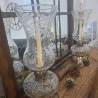 دوعدد شمعدون شیشه