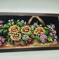 تابلو مخملی رنگ روغنی