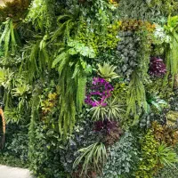 دیوار سبز مصنوعی(گرینوال) برگ لمسی و مشابه طبیعی