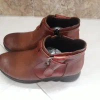 نیم بوت قهوه ای چرم طبیعی تبریز نو|کیف، کفش، کمربند|رشت, دیلمان|دیوار