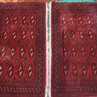 دوجفت قالیچه دستباف سالم وقدیمی|گلیم، جاجیم، گبه|بندرعباس, |دیوار