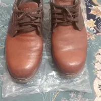 کفش چرم  عسلی