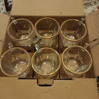 استکان و لیوان لب طلایی