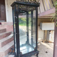 کمد دکوری ۴ طبقه پشت آینه تاج دار|بوفه، ویترین، کنسول|ماکلوان, |دیوار