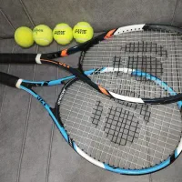 دو راکت تنیس decathlon همراه ۴ توپ و کیف