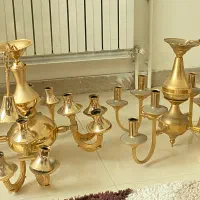 دو عدد لوستر آب طلا کاری