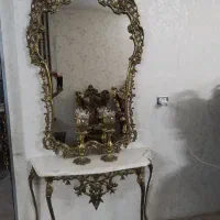 آیینه وشمعدان برنجی