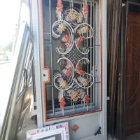 درب آهنی ورودی منزل حیاط پارکینگ