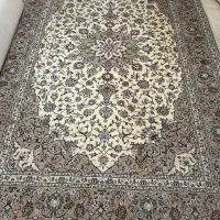 فرش دستبافت ۹ متری کاشان یک جفت نقشه خورشیدی