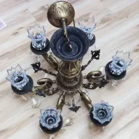 لوستر برنزی ۶ شاخه|لوستر و چراغ آویز|تهران, بهار|دیوار