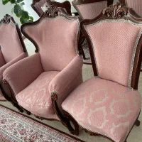 مبل نه نفره و ناهار خوری هشت نفره چوب گردو