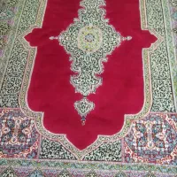 جفت قالی 9متری الماس کویر  نقش محرابی گل برجسته