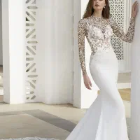 کرایه لباس عروس اروپایی دنباله دار