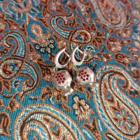 گوشواره نقره طرح انار