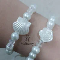 دستبند مرواریدی صدف و رز|بدلیجات|تهران, جیحون|دیوار