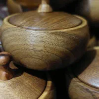 قندان های یک تکه با درب یک تکه بزرگ ظروف چوبی|ظروف سرو و پذیرایی|اصفهان, شاهزید|دیوار