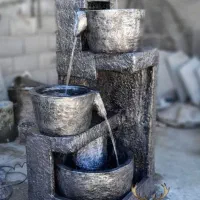 حوض آبنما بتنی کاسه ای مدرن. گلدان . باربیکیو.